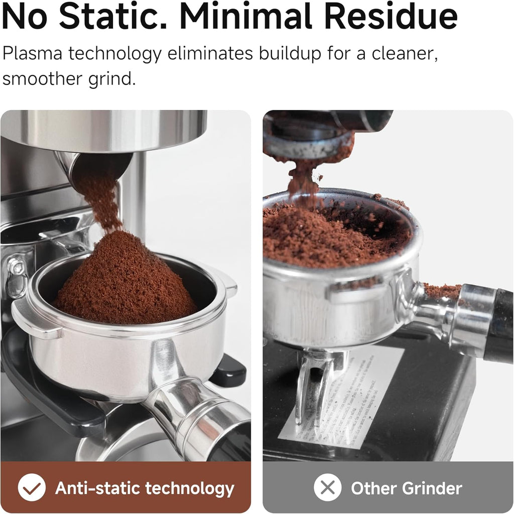 HiBREW G7 Electric Coffee Grinder - 48 Precise Grind Settings for Espresso/Pour Over/French Press, Large Capacity Bean Hopper, Portion Control & Anti-Static, Conical Burr Mill for Fresh Ground Coffee