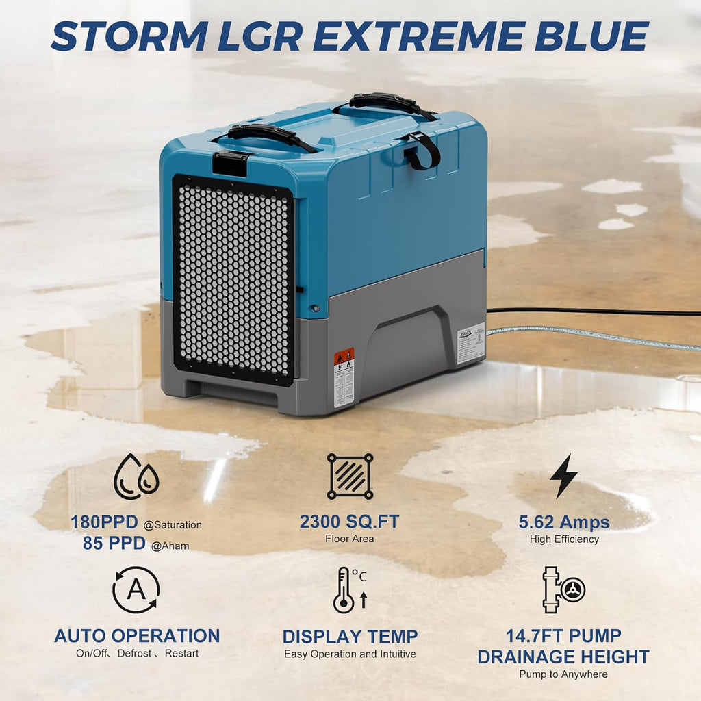 ALORAIR Water Damage Restoration Combo Package 8x Air Mover 2x Air Scrubber 1x Commercial Dehumidifier Ideal for Industrial, Commercial & Home Use - Set 2