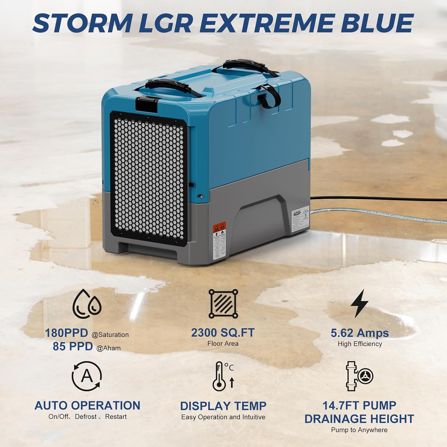 ALORAIR Water Damage Restoration Combo Package 8x Air Mover 2x Air Scrubber 1x Commercial Dehumidifier Ideal for Industrial, Commercial & Home Use - Set 2