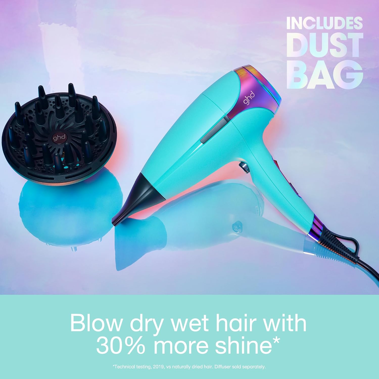 ghd Helios Hair Dryer ― 1875w Professional Blow Dryer, Longer Life + Brushless Motor Lightweight Hair Dryer for Salon-Worthy Blowout