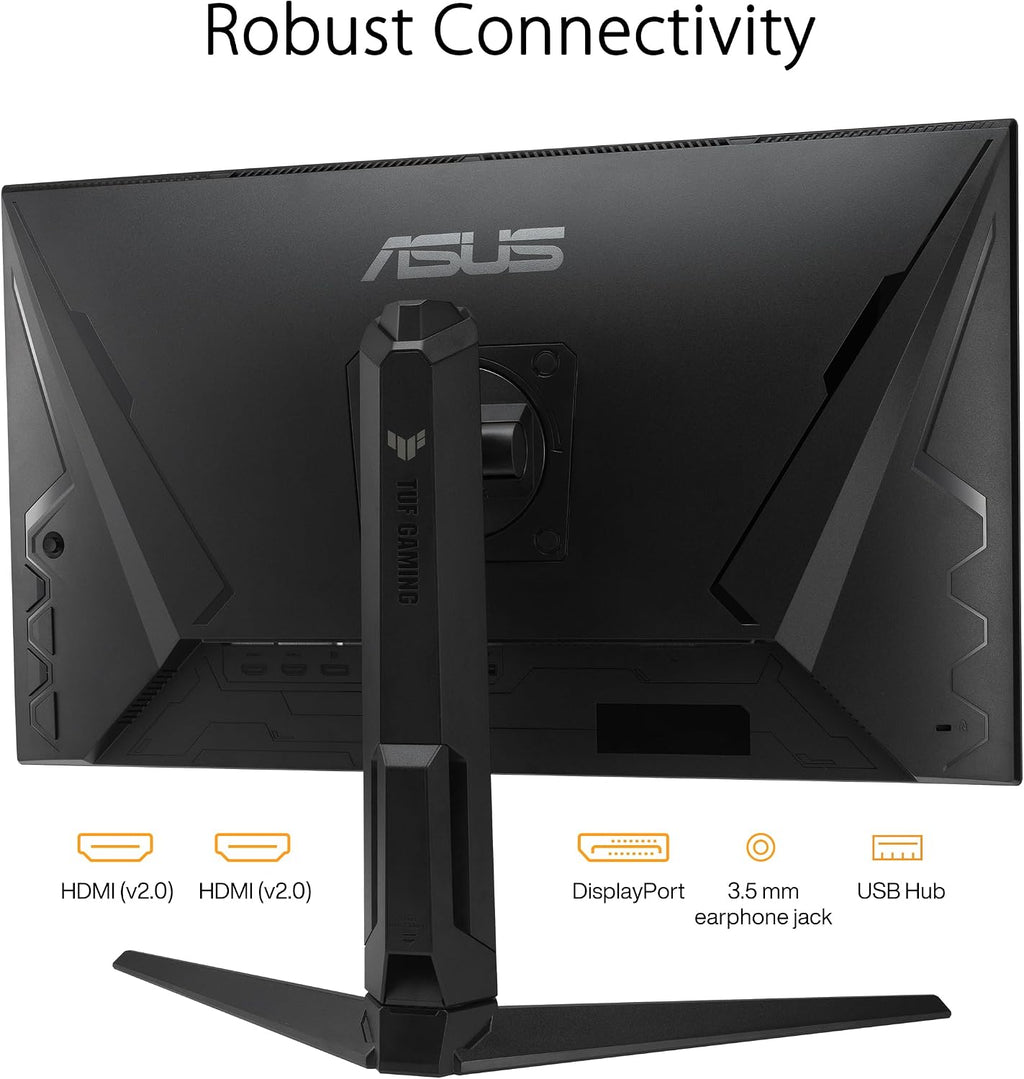 ASUS TUF Gaming 27' 1440P Monitor (VG27AQL3A) - QHD (2560 x 1440), 180Hz, 1ms, Fast IPS, Extreme Low Motion Blur SYNC, G-SYNC Compatible, Freesync Premium, 130% sRGB, DisplayHDR 400, 3 Year Warranty