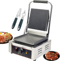 Sandwich Press Grill + Fish Scaler + Corkscrew, Electric Contact Grill with Adjustable Temperature 50-300℃, Nonstick Sandwich Toasters Sandwich Press for Outdoor Camping, Smooth