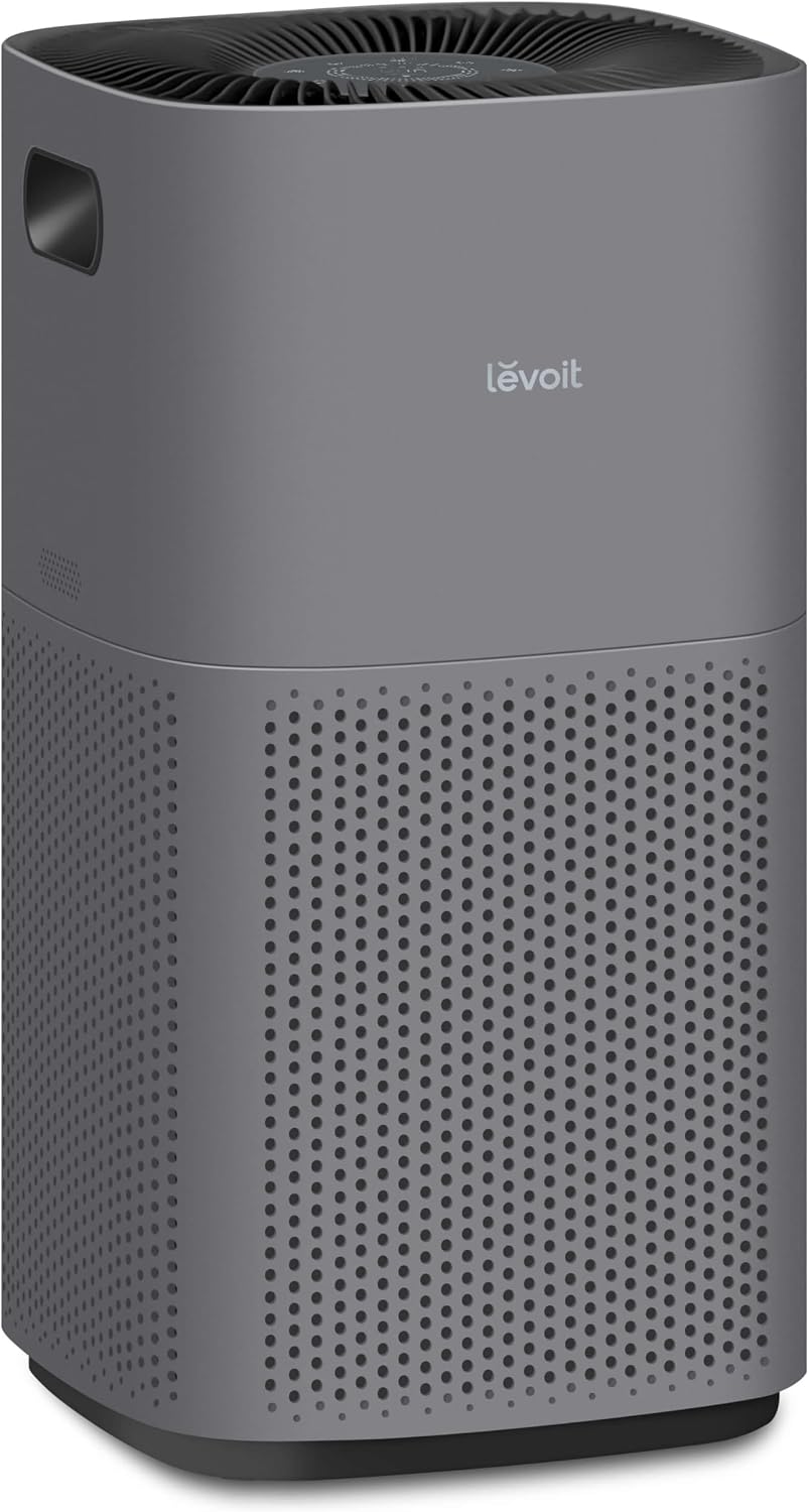Levoit Air Purifiers for Home Large Room Up to 2933 Ft² With HEPA Sleep Mode, AHAM VERIFIDE, Smart WIFI, PM2.5 Monitor, 3-in-1 Filter For Smoke, Pet Allergies, Dust, Alexa Control, Core 600S-P, Grey