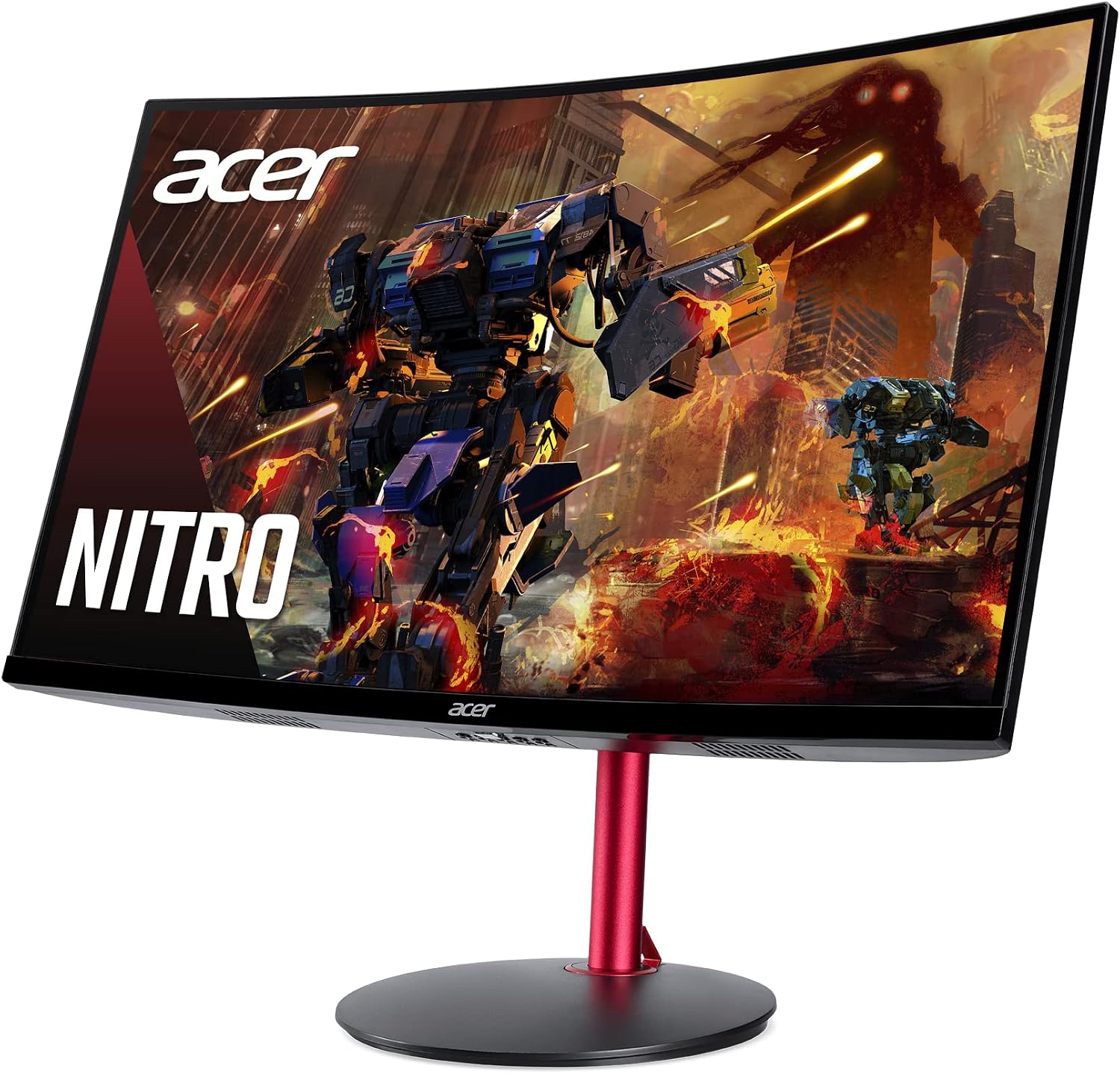 acer Nitro 27' Full HD 1920 x 1080 1500R Curve PC Gaming Monitor | AMD FreeSync Premium | 165Hz Refresh | 1ms (VRB) | ZeroFrame Design | 1 x Display Port 1.4 & 2 x HDMI 2.0 Ports ED270R Mbmiiphx