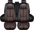 Leather Seat Covers for Lexus LS 460 2007-2017,Premium Car Seat Covers Full Set,Waterproof Car Seat Protectors with Airbag,Comfort Interior Cover Seats for Cars(Black+Brown)