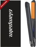 GLAMPALM GlamMuse 1' | All-Ceramic Flat Iron Infused with Vita-C, Salon Results with Less Heat Damage, Trusted by K-Pop Hair Stylists, Dual Voltage Hair Straightener, Silk Press | GP201T