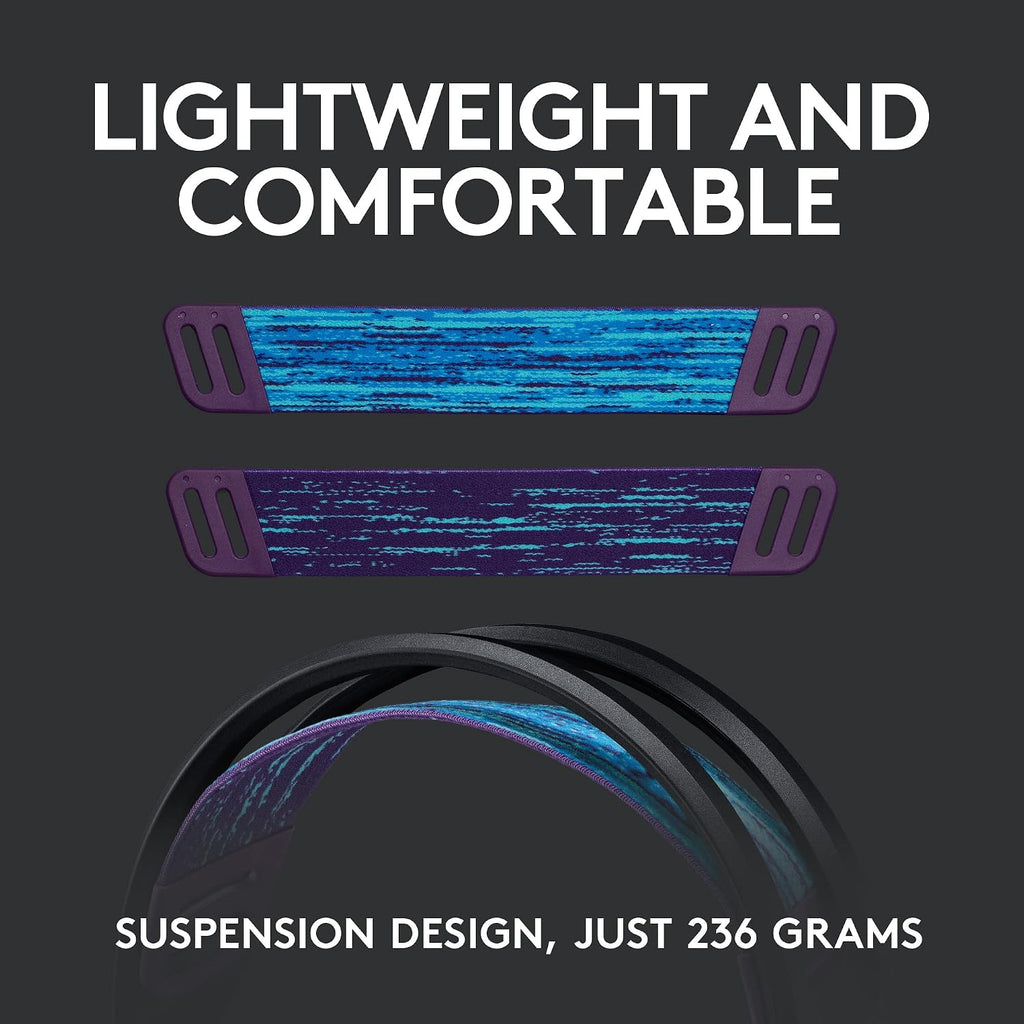 Logitech G535 Lightspeed Wireless Gaming Headset + Litra Beam LX Premium Dual-Sided RGB LED Streaming Key Light with TrueSoft - Black