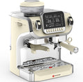 Mcilpoog TC520 Espresso Machine with Milk Frother，Semi Automatic Coffee Machine with Grinder,Easy To Use Espresso Coffee Maker with 6 inch Large Screen,15 Bar Pressure Pump,PID Temperature Control.