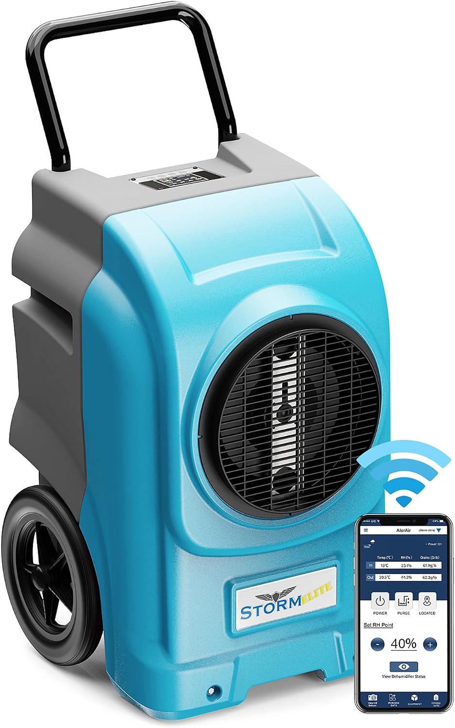ALORAIR 270 Pints Commercial Dehumidifiers Smart Wi-Fi with Pump, Up to 3,000 Sq.Ft Coverage for Large Room or Basements, Industrial Dehumidifier with Drain Hose, 5 Years Limited Warranty