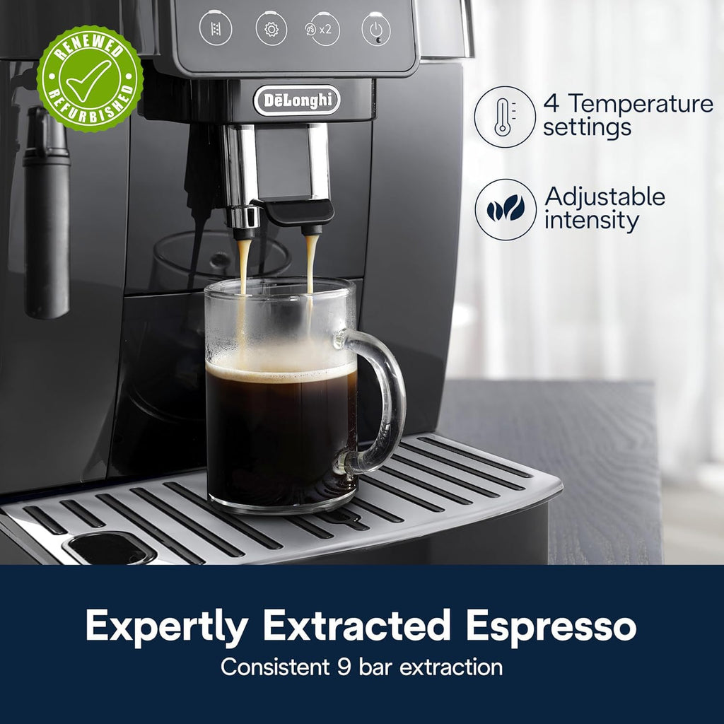 De'Longhi Magnifica Start Automatic Espresso Machine with Manual Frother, Black, ECAM22022SB (Renewed)