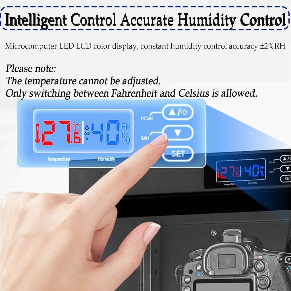 100L Electronic Camera Storage Dry Cabinet, 5 Layers Camera Digital Dehumidifying Dry Box for Lens and Electronic Equipment Storage