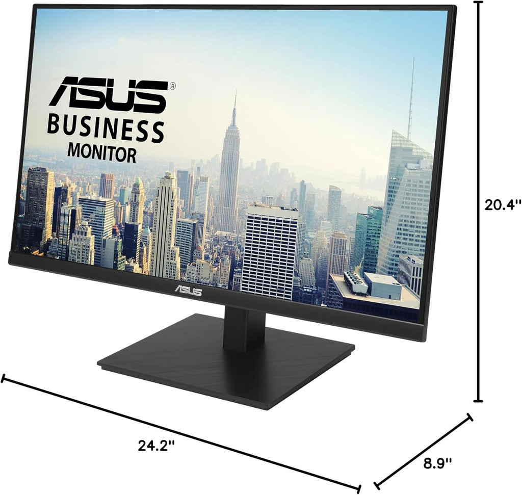 ASUS 27' 4K Business Monitor (VA27UQSB) - UHD (3840 x 2160), IPS, Frameless, HDR10, DisplayPort, Dual HDMI, Speakers, Eye Care, Ergonomic, pivot, swivel, height adjustable, DisplayWidget, 3yr warranty