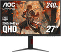 AOC 27 inch Mini-LED Gaming Monitor, QHD Ultra Wide 1440p, 240Hz, 1ms, DisplayHDR 1000, Adaptive-Sync, 1152 Dimming Zones, Xbox/PS5/Switch Ready, 3-Year Zero-Bright-dot, Q27G4ZMN