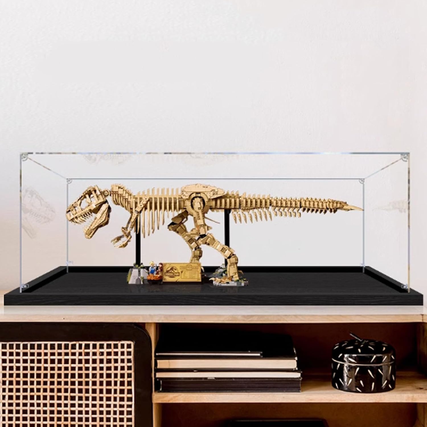 Acrylic Display Case for Lego 76968 Dinosaur Fossil Tyrannosaurus Rex, Dustproof Box, Storage Box, Transparent Box, Display Box Compatible with 76968 (Box Only) (3mm Transparent)