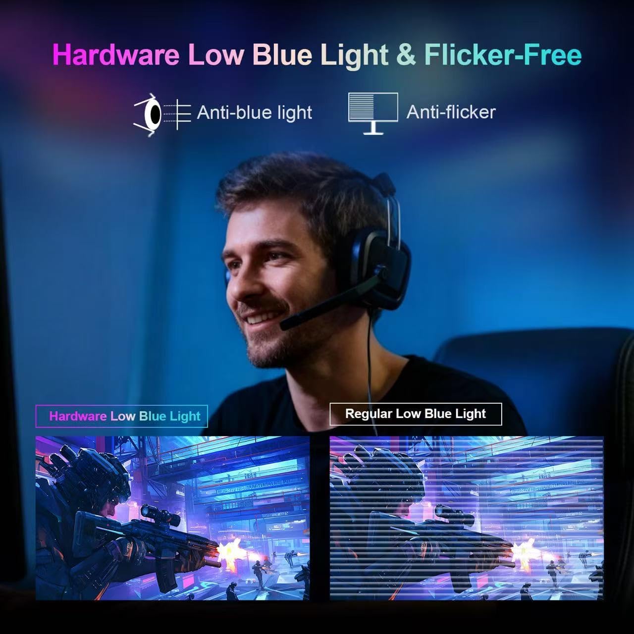 ArcticPro Monitor 27inch QD-OLED Gaming Monitor, 240Hz, 0.03ms(GtG), QHD 2560x1440p, 145% sRGB, Height Adjustable Vertical/Horizontal Rotating, HDMI*2, DP*2, Built-in Speakers*2, 1500000:1 Contrast
