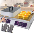 Electric Pancake Souffle Maker 60-240°C Commercial Griddle, Double-head Souffle Making Machine with 12.6 * 13.8 * 6.3in Lid, Electric Contact Grill for Food Stand, Restaurant, Home Use