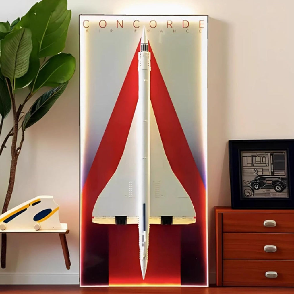 Acrylic Display Case for Lego 10318 Concorde, Display Wall Panels, Wall Mounted Photo Frames, backdrops, Compatible with 10318 (Model not Included)