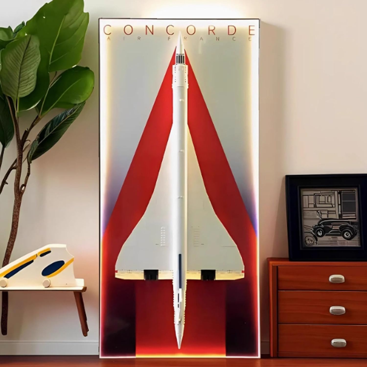 Acrylic Display Case for Lego 10318 Concorde, Display Wall Panels, Wall Mounted Photo Frames, backdrops, Compatible with 10318 (Model not Included)