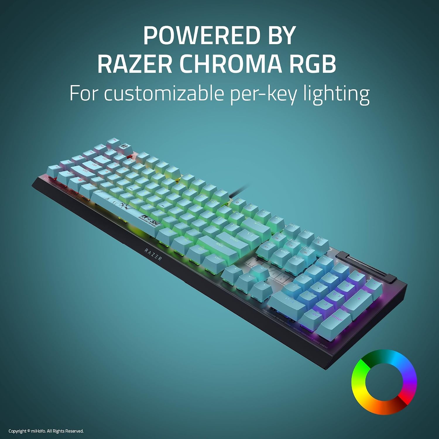 Razer BlackWidow V4 X Mechanical Gaming Keyboard: Green Switches Tactile & Clicky - 6 Macro Keys - Chroma RGB - Doubleshot ABS Keycaps - Sound Dampening & Stabilizers - Zenless Zone Zero Edition