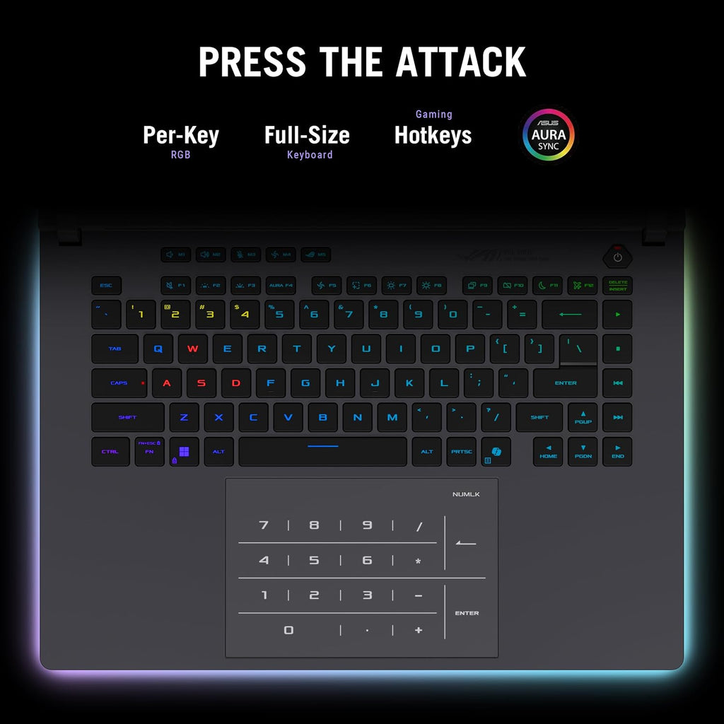 ASUS ROG Strix G16 (2025) Gaming Laptop, 16' ROG Nebula 16:10 2.5K 240Hz/3ms, NVIDIA® GeForce RTX™ 5080, Intel® Core Ultra 9 275HX, 32GB DDR5, 1TB PCIe Gen 4 SSD, Wi-Fi 7, Windows 11 Home, G615LW-AS96