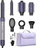 Vincofy 7-in-1 Hair Dryer Brush Blow Dryer, Hot Air Brush Styler with Travel Bag– Fast Drying, Curling, Straightening & Volumizing – 1500W High-Speed Motor 110,000 RPM – All Hair Types – Pink