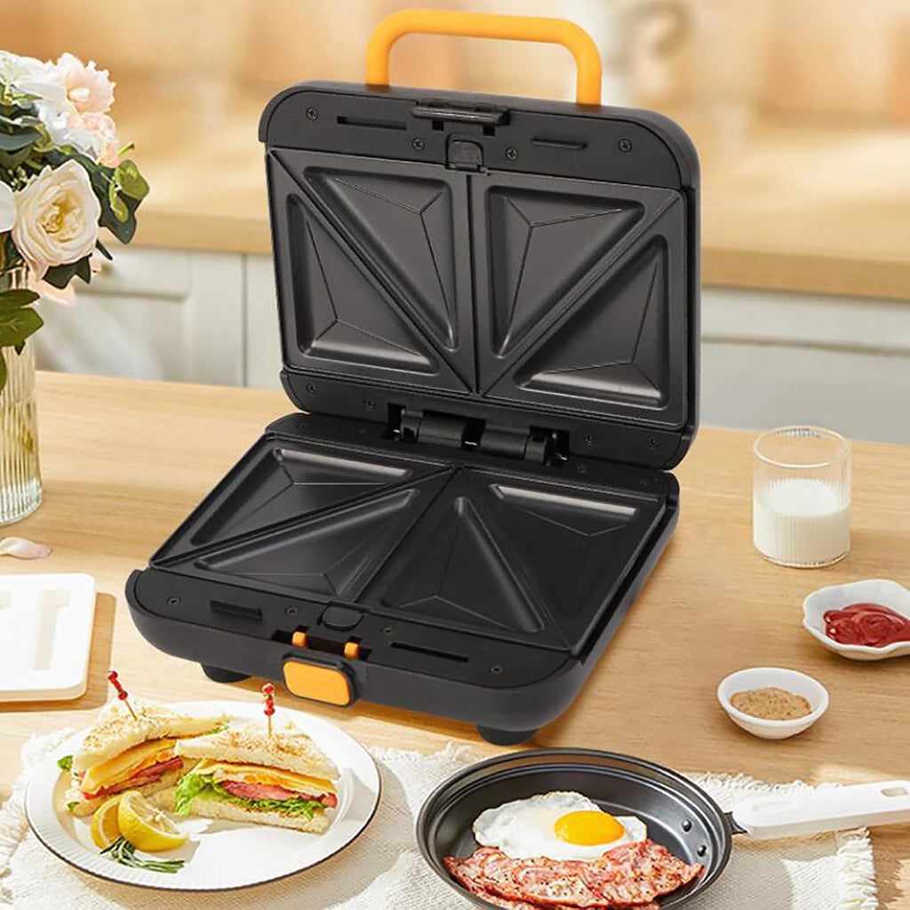 3 in 1 Indoor Grill, Panini Press Grill Sandwich Maker, Electric Contact Grill and Griddle with Removable Nonstick Grill Plates, Stainless Steel Sandwich Maker Compact Indoor Grill