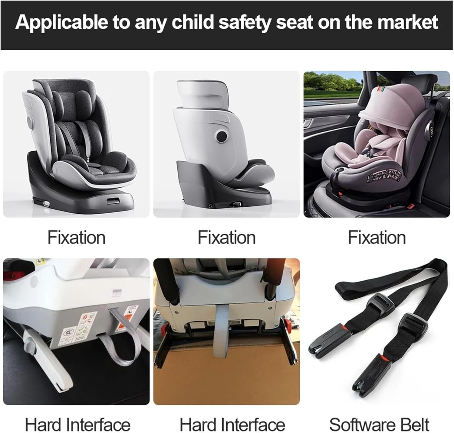 Latch Seat Car Accessories Compatible for Various Models Car Steel Latch Chair Belt Connector Auto Seat Belt Bracket Buckle Connector Car Child Safety Seat Belt