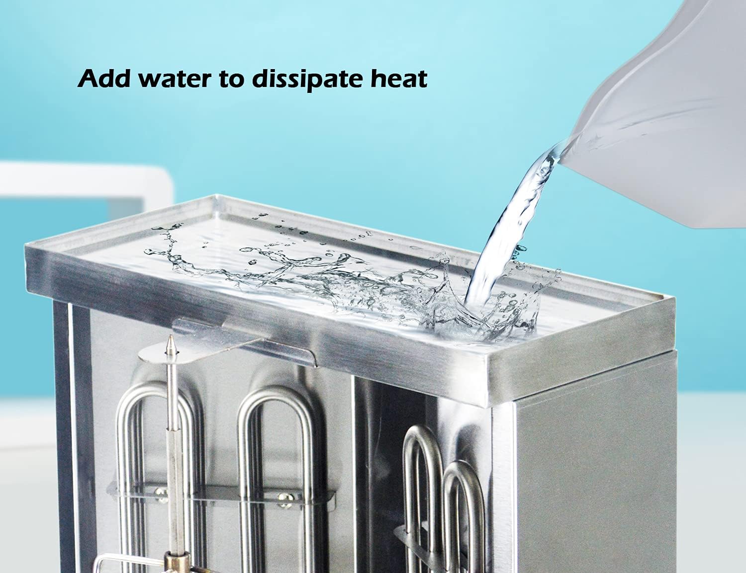 Li Bai Shawarma Machine Electric Vertical Kebab Grill Gyro Rotisserie Oven Meat Broiler with 2 Heating Tubes Stainless Steel Body 110V For Home Restaurant Kitchen（Registered Design Patent）