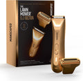 MANSCAPED® The Lawn Mower® 5.0 Ultra Groin & Body Hair Trimmer – Dual-Head SkinSafe® Trimmer & Foil Blades, Waterproof Groomer, USB-C Rechargeable with Travel Case, Men's Ball Shaver, Forged Gold