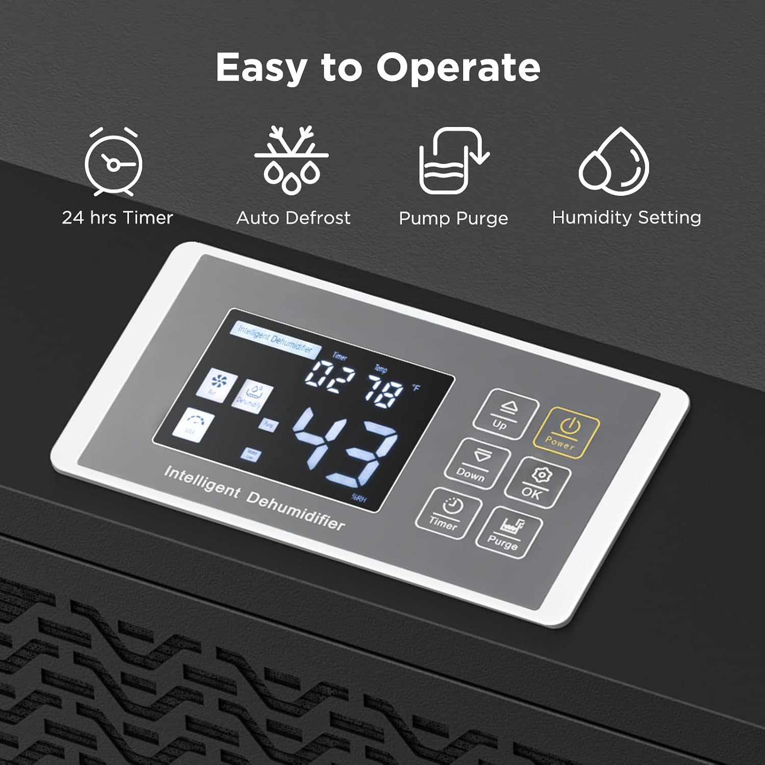 240 Pints Commercial Dehumidifier with Pump and Drain Hose for Basements and Large Spaces up to 8,500 Sq Ft, 5-Year Warranty