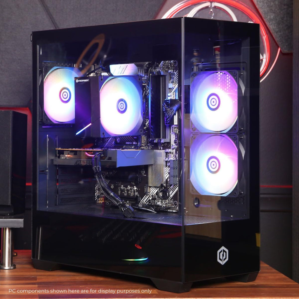 CyberPowerPC Gamer Master Gaming PC, AMD Ryzen 5 5500 3.6GHz, Radeon RX 6500 XT 4GB, 8GB DDR4, 500GB PCIe 4.0 SSD, WiFi Ready & Windows 11 Home (GMA3100A3)