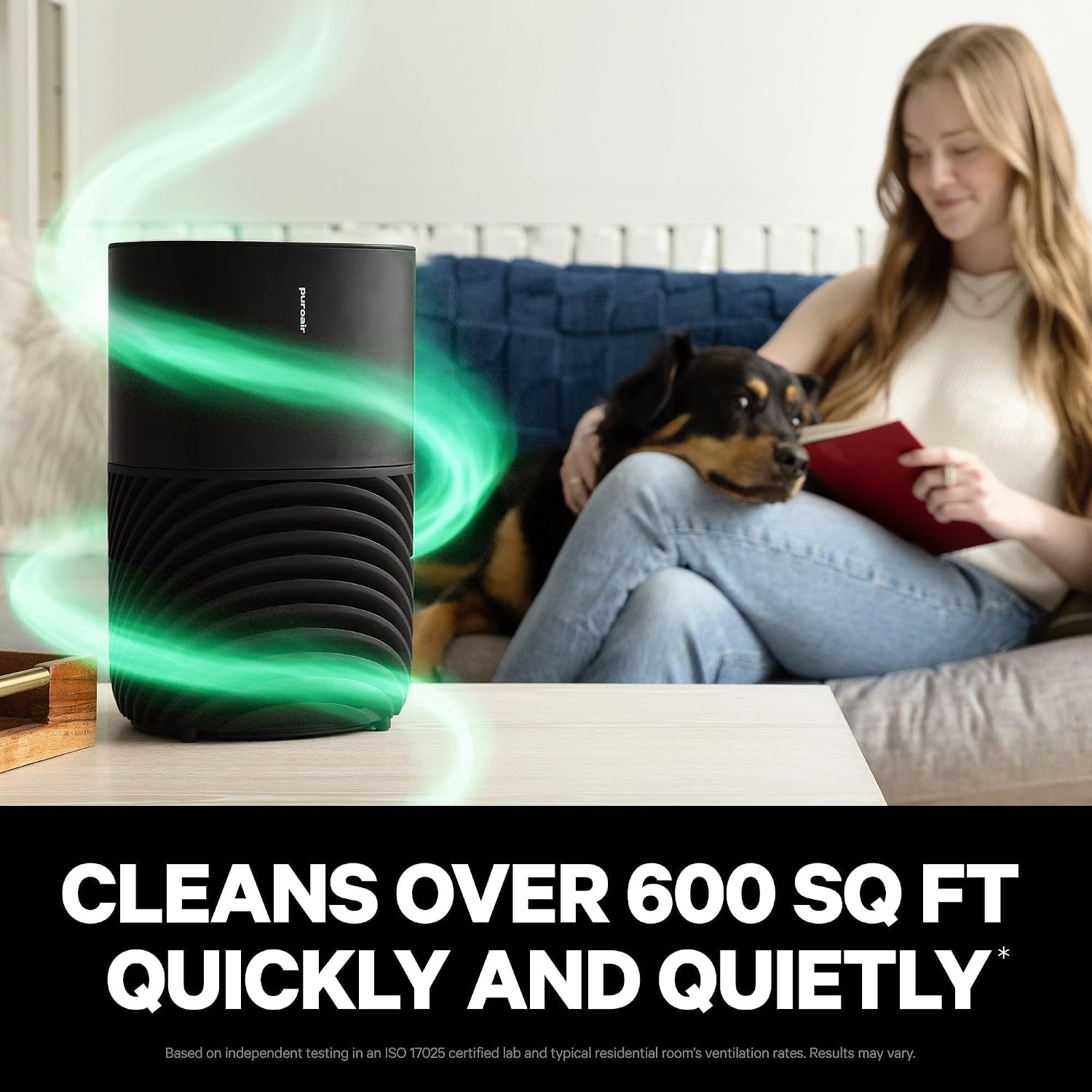 PuroAir 130i HEPA Air Purifiers for Home Pets - Covers Up To 600 Sq Ft - Filters Up To 99.9% of Pollutants, Smoke, Pollen, Dust - Quiet HEPA Air Filter - Air Purifiers for Bedroom (2 Pack)