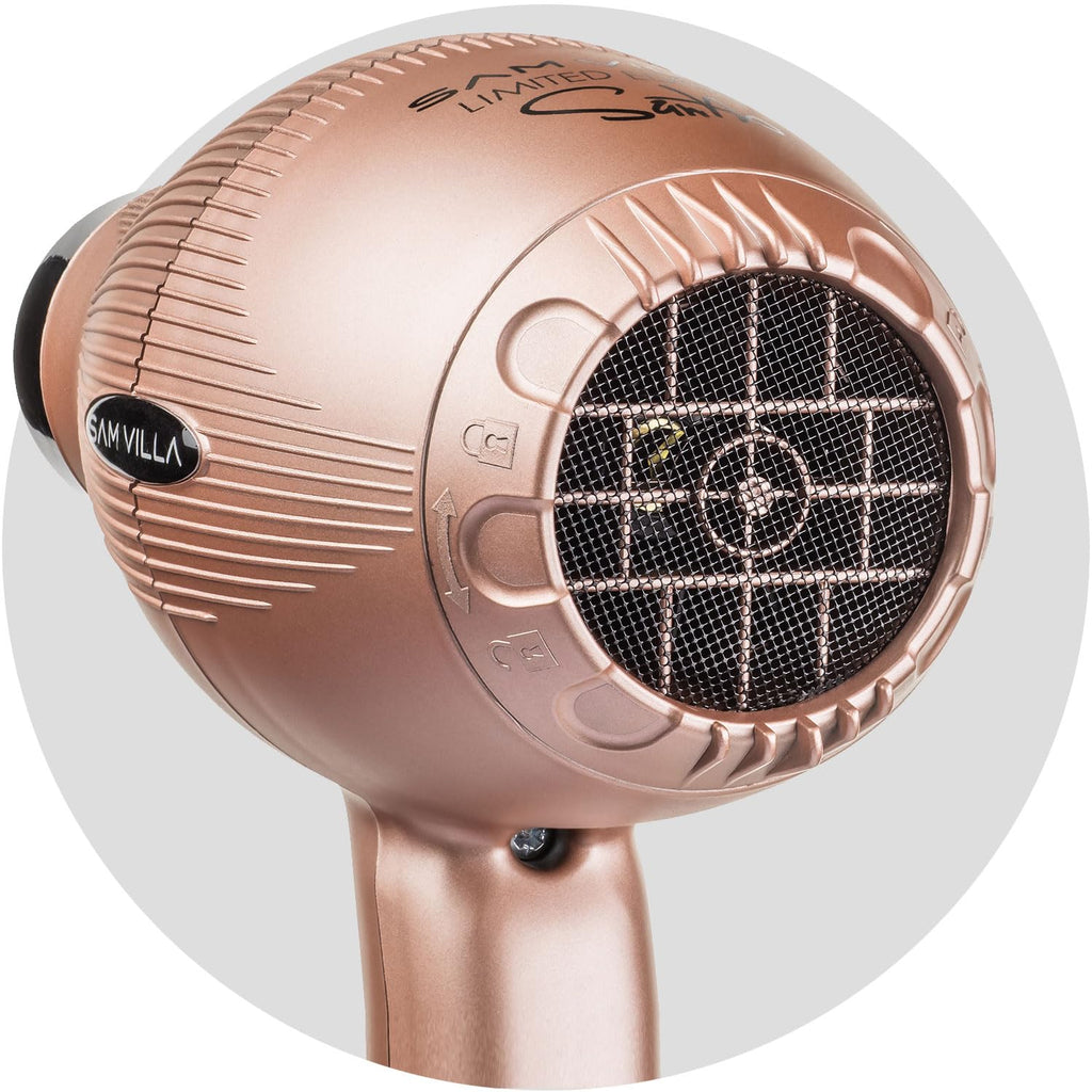 Sam Villa Lightweight & Quiet Ionic Professional Hair Dryer With Variable Speed & Temperature