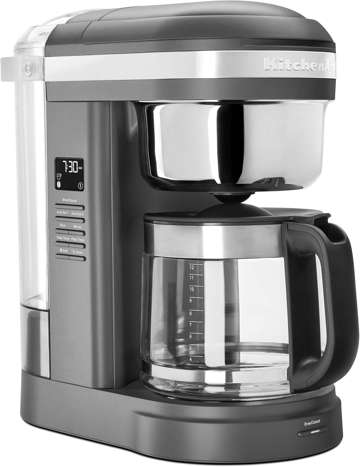 KitchenAid 12 Cup Drip Coffee Maker with Spiral Showerhead and Programmable Warming Plate - KCM1209