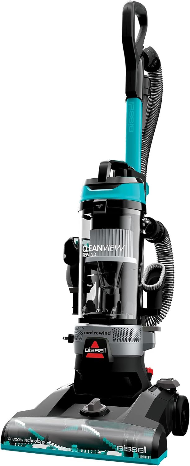 Bissell CleanView Rewind Pet Bagless Vacuum with Automatic Cord Rewind, Active Extension Wand for Hard-to-Reach Areas, Powerful Suction & Multi-Surface Cleaning, 3534