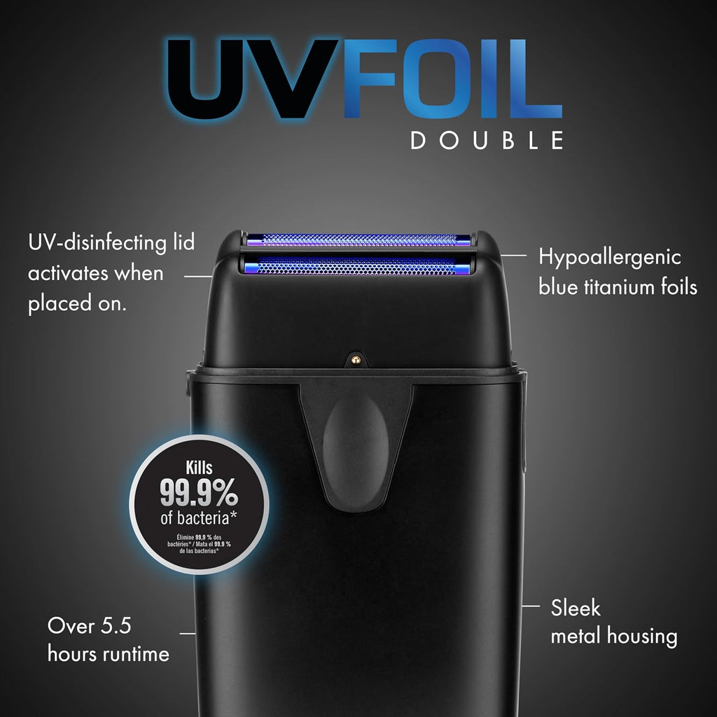 BaBylissPRO UVFOIL UV-Disinfecting Metal Double-Foil Shavers for men