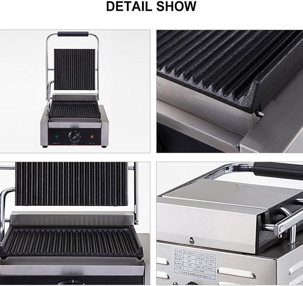 Electric Contact Grill, Electric Countertop Griddle Grill, Stainless Steel Griddle, Hotplate Bbq, Kitchen Grill, For Camping, Outdoor, Tailgating, Kitchen(220V)