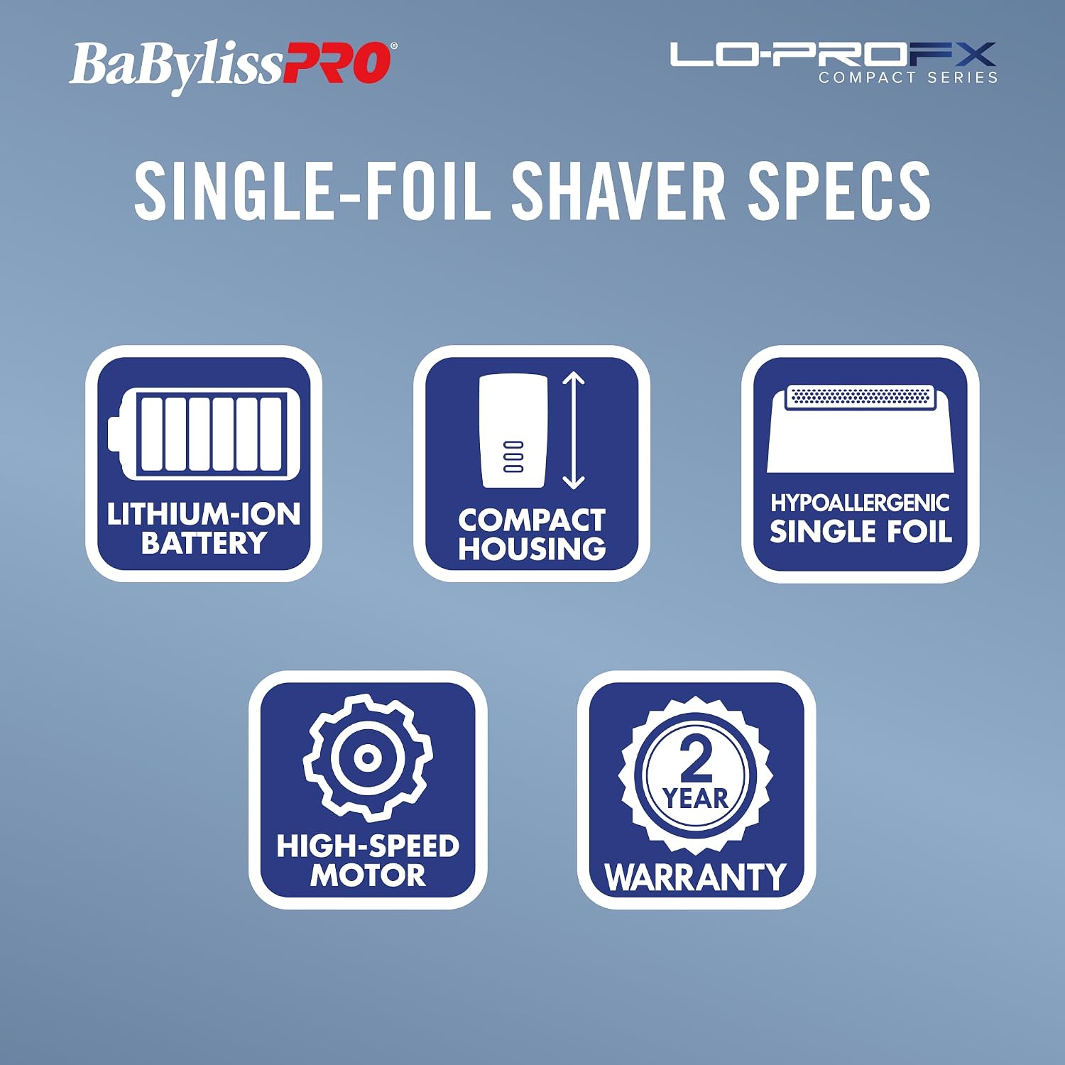 BaBylissPRO High-Performance Compact LO-PROFX Shavers for Men