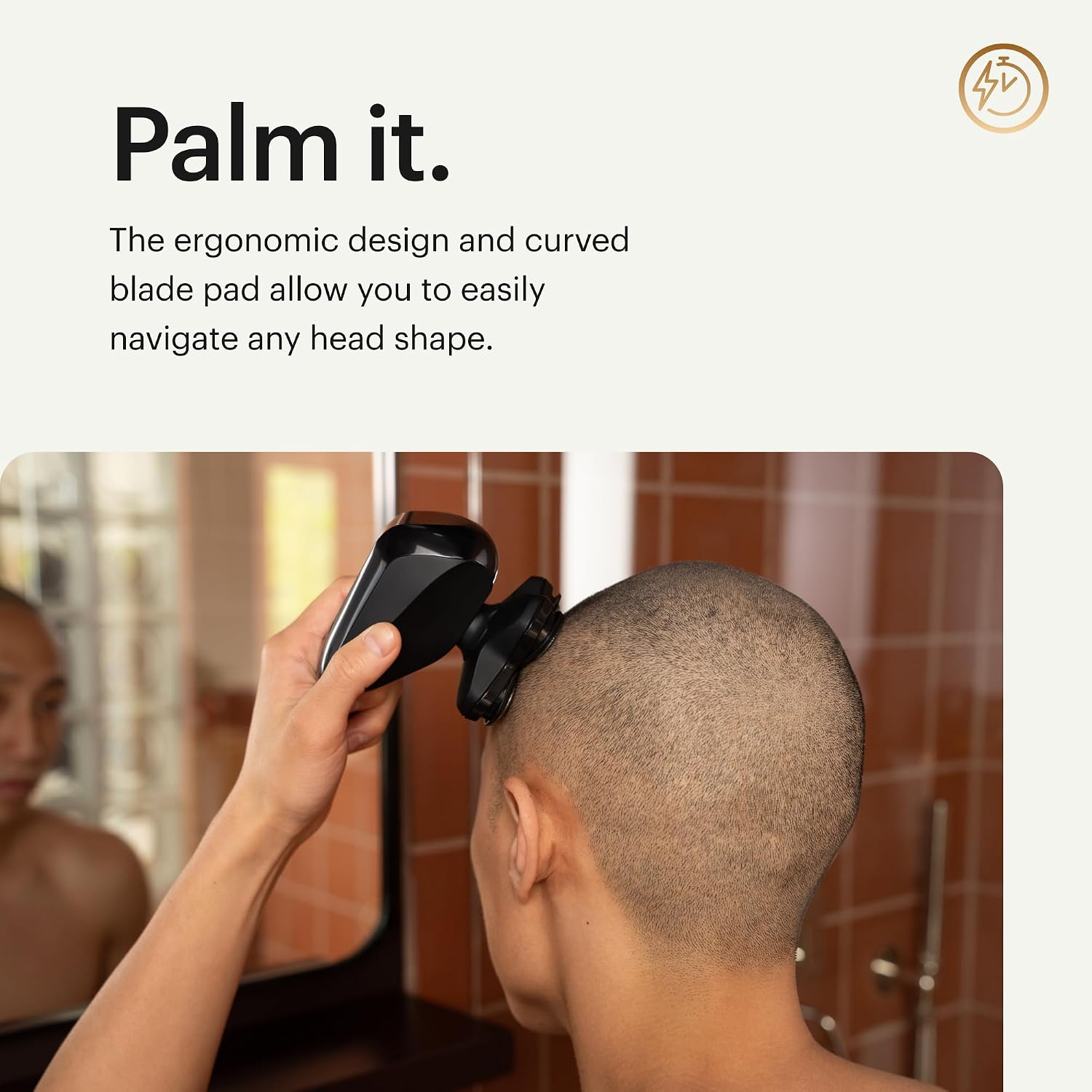 MANSCAPED® The Dome Shaver™ PRO Head Shaver for Bald Men – Five Rotary Blade Design with SkinSafe® & FlexAdjust Technology, Waterproof, USB-C & Wireless Charging Compatible with Travel Lock