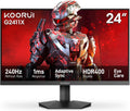 KOORUI 24' Gaming Monitor, 240Hz 1ms Response, FHD HDR400 Display, 90% DCI-P3 Color Gamut, Adaptive Sync, Ultra Slim Frame, VESA Mountable, HDMI 2.0, DP 1.4