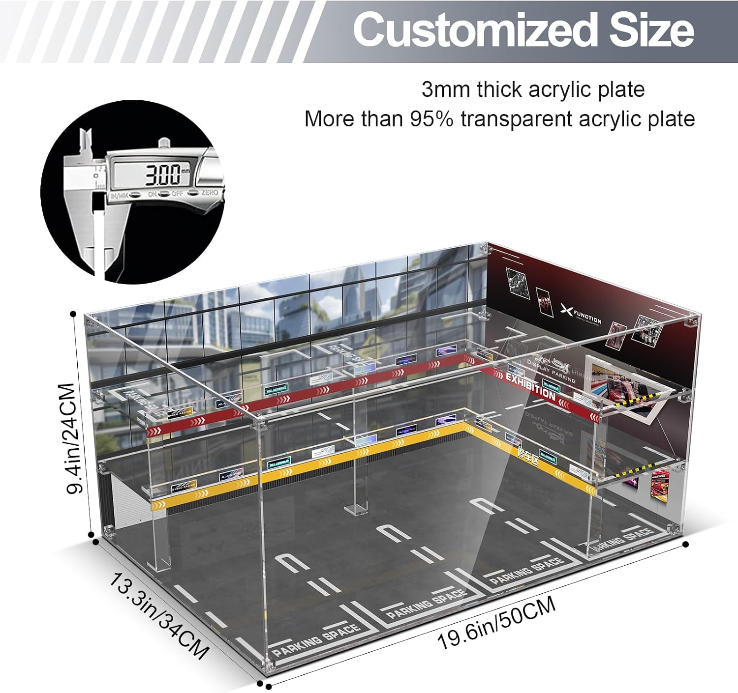 Acrylic Display Case for Lego Speed Champions Ultimate Formula 1 Collector's Pack, Dust-Proof Protective Showcase Box for F1 Model Car Kit (Model Car NOT Included)