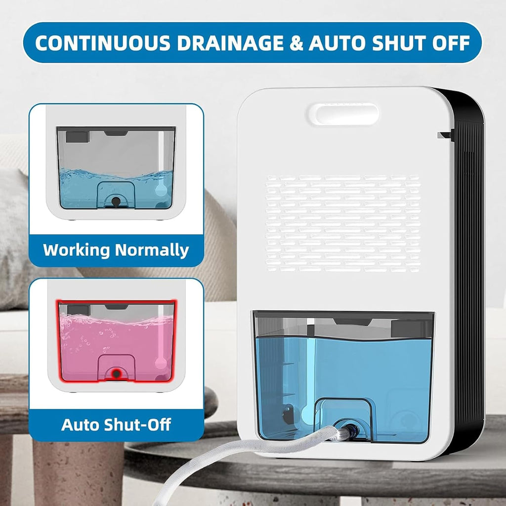 Dehumidifier for Home (980 Sq.Ft), 118 Oz Dehumidifier with Drain Hose, Quiet Portable Dehumidifiers for Bedroom Wtih Sleep Mode, Humidity Display,Auto Shut Off,B
