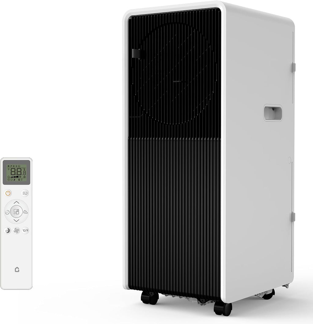Garvee 14,000 BTU Portable Air Conditioners, Quiet Air Conditioner Up to 750 Sq.Ft, 3 in-1 AC Unit with Cool, Dehumidifier, Fan, 24H Timer, for Bedroom, living room, Black+White