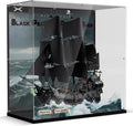 Premium Acrylic Display Case Compatible with Lego Icons Captain Jack Sparrow's Pirate Ship, Clear Dustproof Storage Box for Lego Black Pearl 10365 Set（Model not Included）