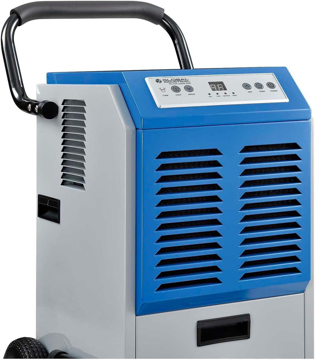 Global Industrial Portable Heavy Duty Commercial Dehumidifier with Humidistat, LED Display, 120 Pints Per Day, 115V, For Commercial & Industrial Environments