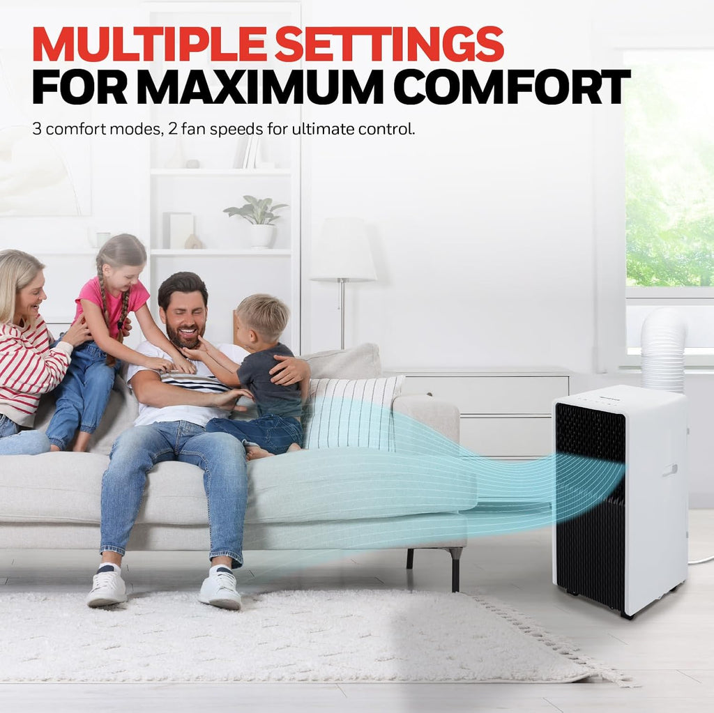 Honeywell 11,000 BTU Slim Portable AC with Fan, Dehumidifier – Cools Up to 500 Sq. Ft., HX2CESAWG8 (8,000 BTU SACC)
