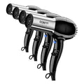 Conair Hair Dryer,1875W Full-Size Hair Dryer with Ionic Conditioning,Blow-Dryer,Tourmaline Ceramic Technology for Quick Drying,Black/Chrome,(Pack of 4)