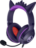 Razer Kraken Kitty V2 USB Wired Headset: Gengar Spikes - Stream Reactive Lighting - HyperClear Cardioid Mic - 40 mm Drivers - 7.1 Surround Sound - Comfortable Ear Cushions - Pokemon Gengar Edition