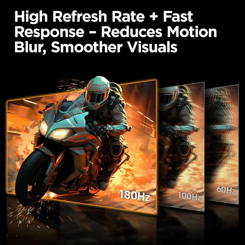 KOORUI 24' Gaming Monitor,180Hz 1ms Fast IPS Monitor, 1440P HDR400 Display, 90% DCI-P3 Color Gamut, Adaptive Sync, Slim Frame, VESA Mountable, HDMI 2.0, DP 1.4, G2421V