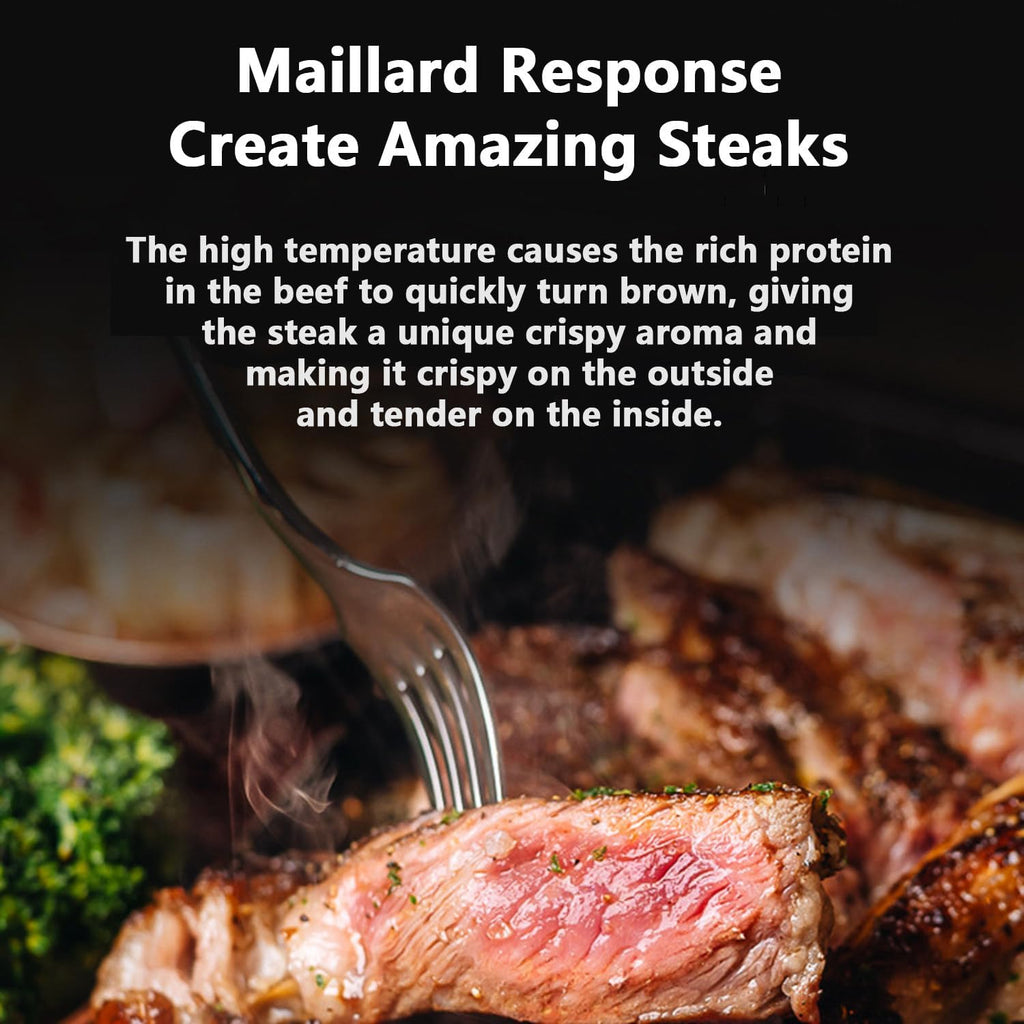 Steak Searer,Steak Grill,5.0min Fast Preheating,Maximum Temperature 800℃,Time and Temperature Can Be Set,Suitable for Family Gatherings, Restaurants,Camping
